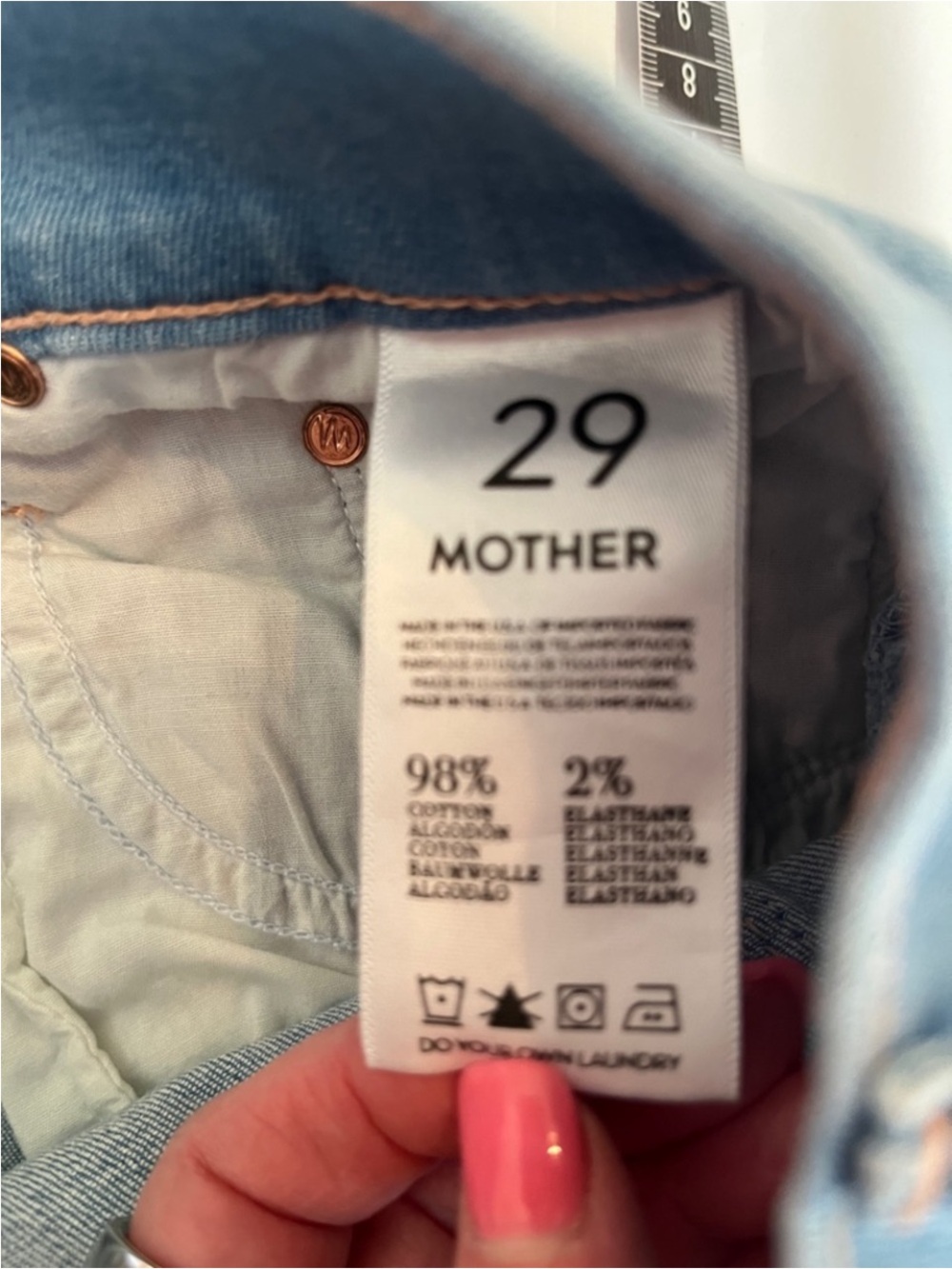 MOTHER Light Wash Cuffed Denim Shorts - Picture 2 of 9